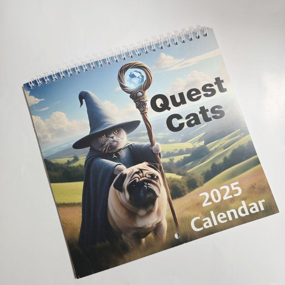 Original Illustrations 2025 New Year Calendar Dark Fores Hanging Wall Calendary New Year Gifts