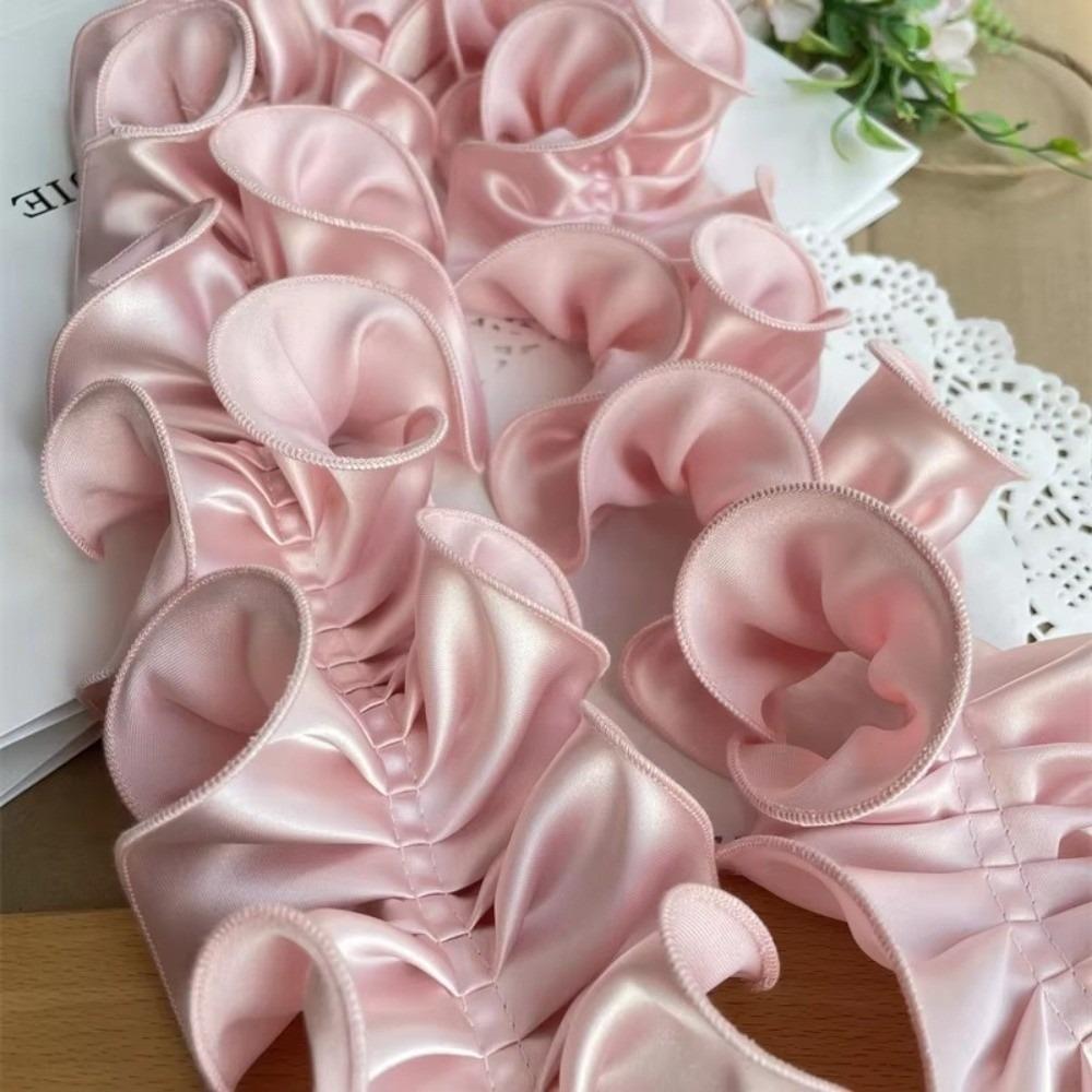 Wavy Frill Satin Ruffle Trim 10cm Wide Fabric Lace Ribbon Wavy Frill Ribbon For Clothing Styling