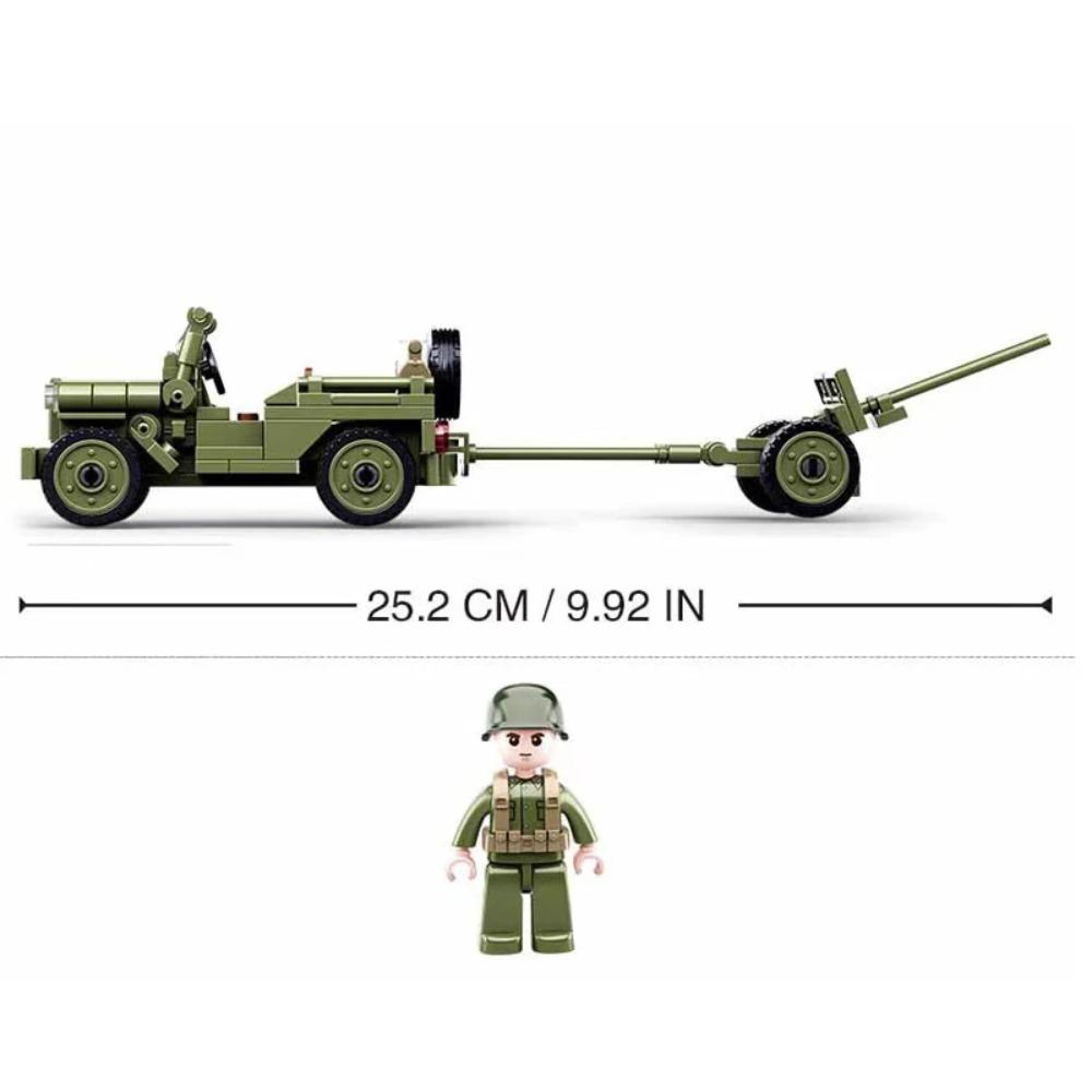 SLUBAN Вторая мировая война Высадка в Нормандии Американский WILLYS Jeep Конструктор WW2 Военный Армейский Автомобиль Кирпичики Классическая Модель Детские Игрушки Мальчики
