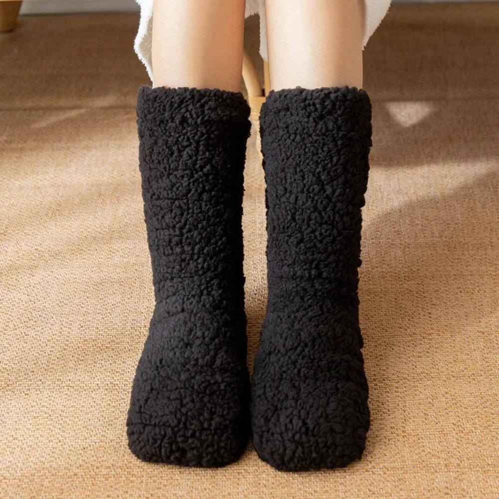 Plush Thickened Floor Socks Fluffy Sleeping Slipper Socks Kawaii Thick Thermal Socks  Indoor