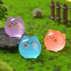 5Pcs Mini Cartoon Cat Luminous Ornament Crafts Miniature Figures Tiny Micro Landscape Home Decoration Accessories Gifts