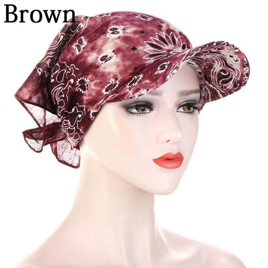 1PC Leisure For Women Men Bandana Scarf Printed Sunscreen Hedging Cap Peaked Cap Outdoor Supplies