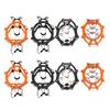 1 Pair Shoes Crampons with 8/10 Stainless Steel Teeth Chain Non-Slip Shoes Spikes Snow Ice Cleat Outdoor Walking Climbing Hiking Boots Grippers Cover