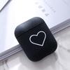 Защитный чехол Пыленепроницаемый жесткий роскошный матовый Love Heart Bluetooth-совместимые наушники с защитой от падения ПК Защитный чехол для AirPods 1/2