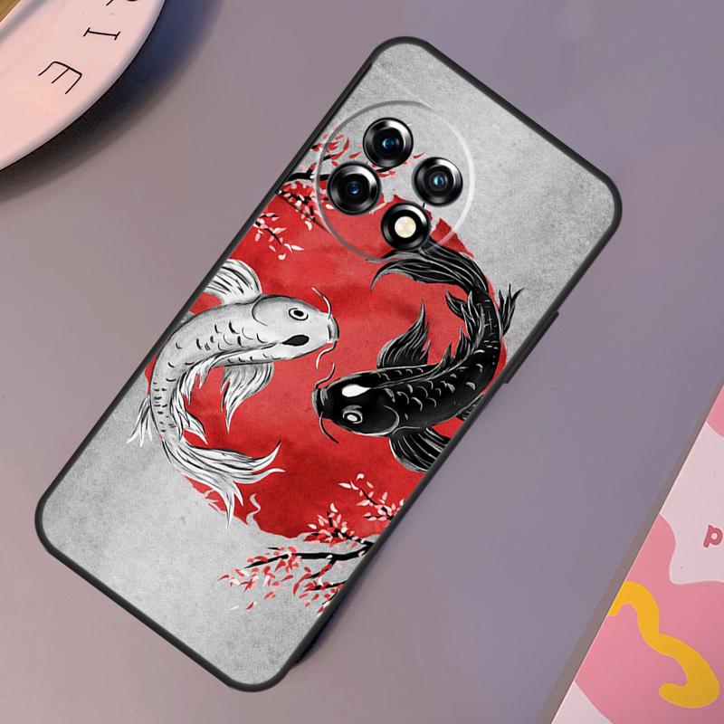 Чехол с изображением рыбы кои Инь-Ян для OnePlus 12R 10T 10R 9RT 9 10 Pro OnePlus 12 11 Nord 3 2T CE 2 Lite N20 N10