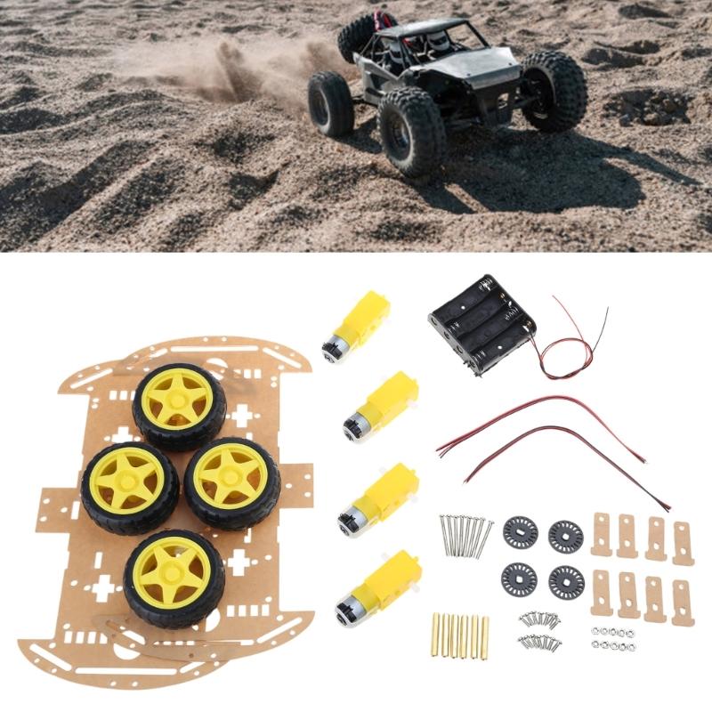 Speed Measurement/Tracking/Bluetooth-compatible Remote Control Car Accessories Robot Car Chassis with Battery Box