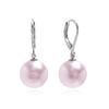 E469 12mm Rosaline Austrian Pearl Leverback Earrings