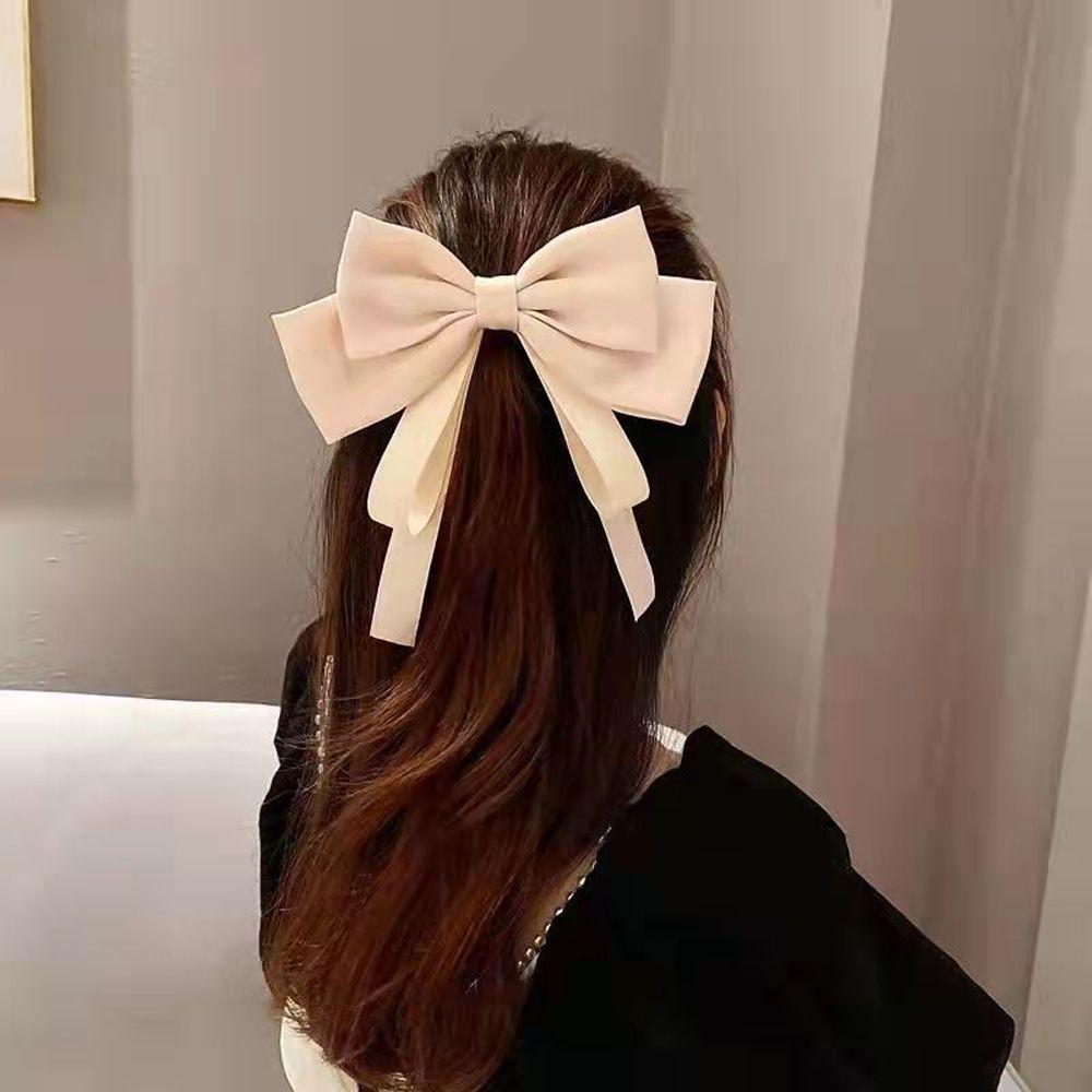 Sweet Hair Hook Bow For Girls Big Korean Barrettes Ponytail Holder Buckle Hairpins Women Hair Clips