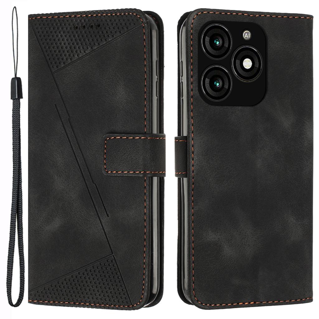 Для телефона itel A70 Чехол-кошелек из ПУ кожи откидной с треугольным узором