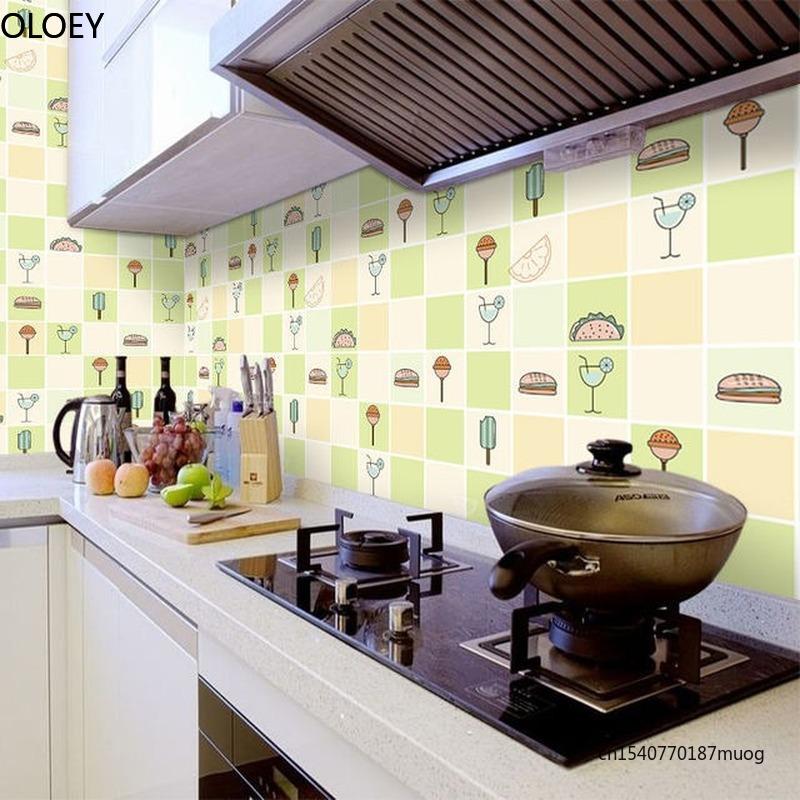 DIY маслостойкие кухонные наклейки на стену, самоклеящиеся Papel De Parede, плитка для ванной комнаты, 3D водостойкие виниловые обои для шкафа