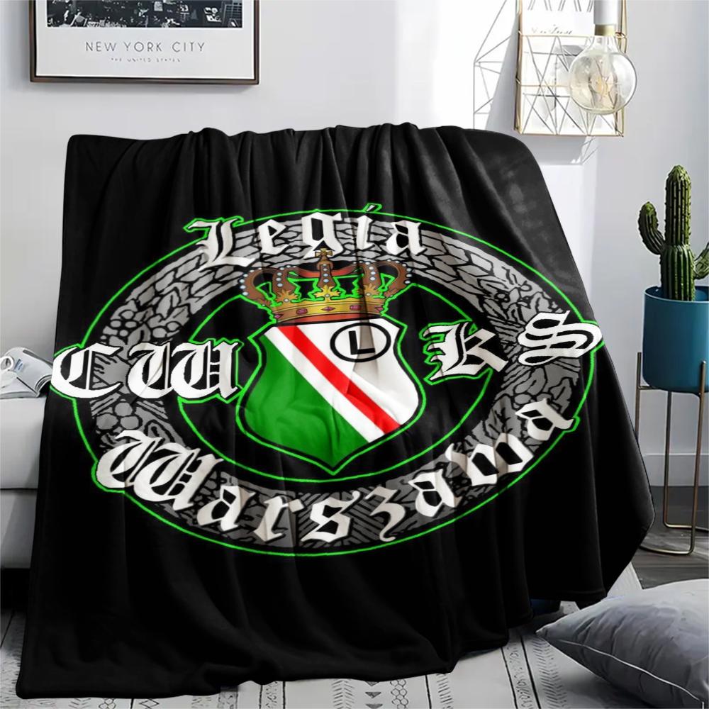 1 шт. Фланелевое одеяло с принтом Legia Warsaw, Высокое качество, Удобное для всех сезонов, Домашний декор, Тепло и комфорт, Идеально для рождественских подарков68