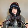 Japanese Tassel Woolen Hat for Women In Autumn and Winter Thickened Warm Knitted Hat Versatile Student Ear Protection Pullover Hat Trend