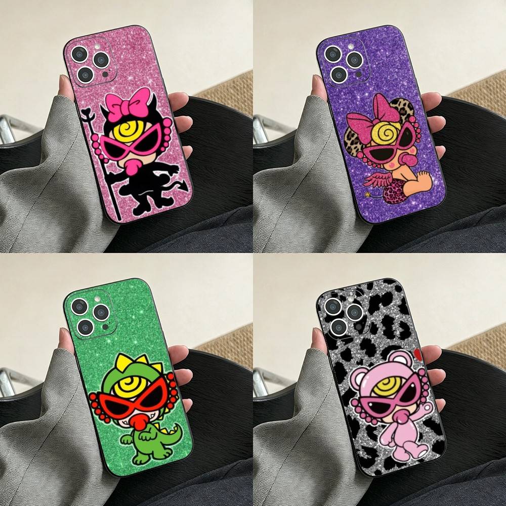 H-Hysteric ЯРКИЙ M-Мини Чехол Для Телефона Для iPhone 17, 16, 15, 14, 13, 12, 11 Plus, Pro Max, Других Мягкий Черный Чехол