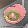 Snail Shape Drain Basket Automatic Cleaning Basket Fruit Plate Filter Multifunctional Kitchen Tool for Washing Berries Grapes Cherry Tomatoes