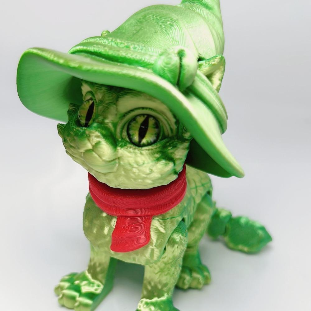 Модель кошки, напечатанная на 3D-принтере, из пластика, креативная скульптура, шарнирная кукла кошки, технология 3D-печати, реалистичный дизайн