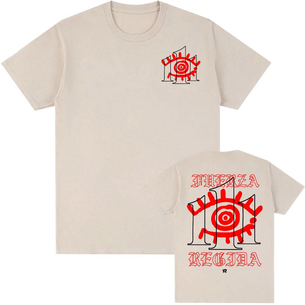 Фуэрса Регида 111XPANTIA 2025 Футболка Летняя С круглым вырезом Мужские футболки Хлопковые футболки Повседневная Унисекс Уличная одежда Хип-хоп Мужская Женская Одежда