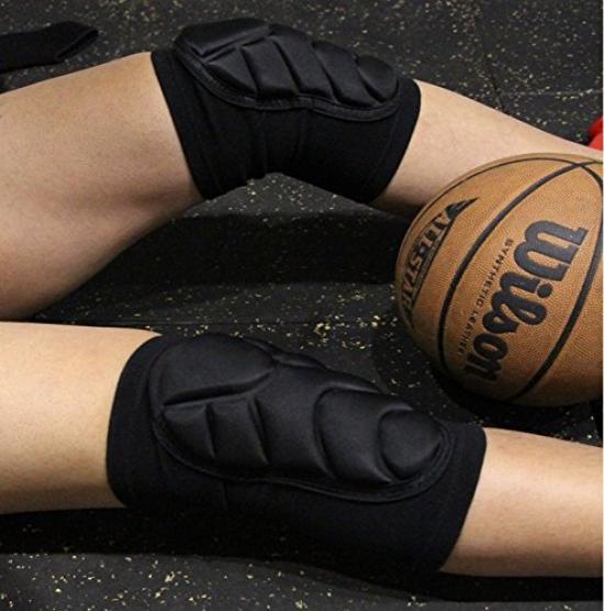 Aoakua Knee Shock Absorbing Protector Knee Pad Supporter Sports Knee Pad Left and Right Set Black L
