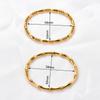 Chic Stainless Steel Bamboo Bangle for Women Openable Cuff Ring Bracelet Wristband Metal Jewelry Accessories Gift for Her