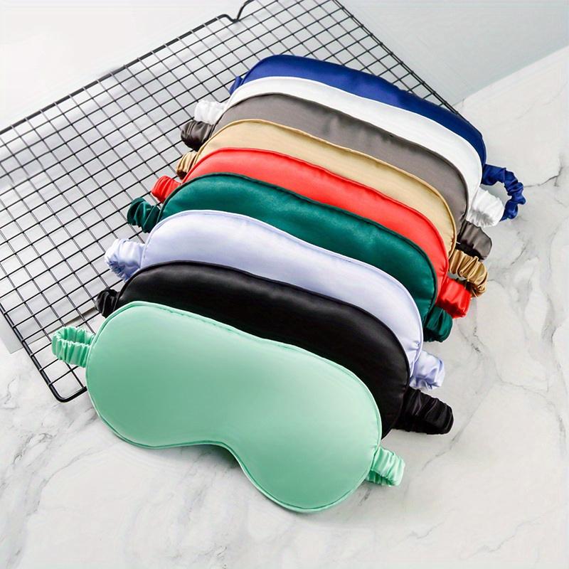 1pcs Double-sided Eye Mask with Silk Simulation Breathable for Lunch Break Aviation Black Shading Sleep and Travel Eye Mask