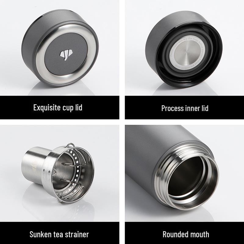 Vientiane 316 Stainless Steel Insulated Tea Cup with Filter - Portable, High-End Gift for Men and Women