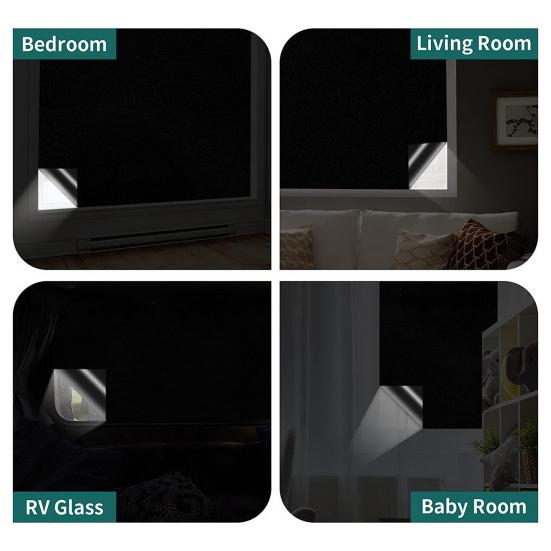 Portable Blackout Blind Blackout Curtain with Hook And Loop Tapes Privacy Blackout Window Shade for Bedroom Baby Room RV