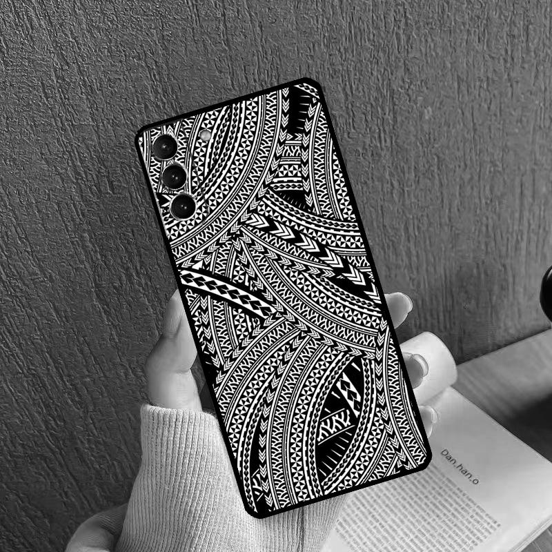 Polynesian Pattern Design Phone Case For Samsung Galaxy S26 S25 S24 S20 S21 S22 S23 Ultra S10 Plus S24 FE S25 FE Cover