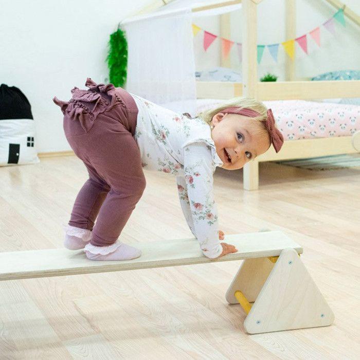 Jeu d'équilibre et motricité Montessori bois naturel