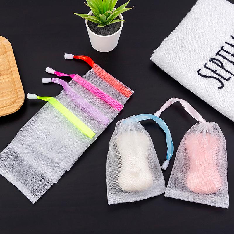 Soap Mesh Foaming Net Home Living Face Washing Bathing Accessories Net Bag Soap Net Women Men Hand Soap Mesh Soap Net Bubble Pouch  Accessories