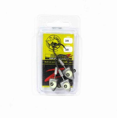 Tackle Tactics TT Big EyeZ Jig Head 3/8 унции 3/0 Silver Back Glow EyeZ (5062)