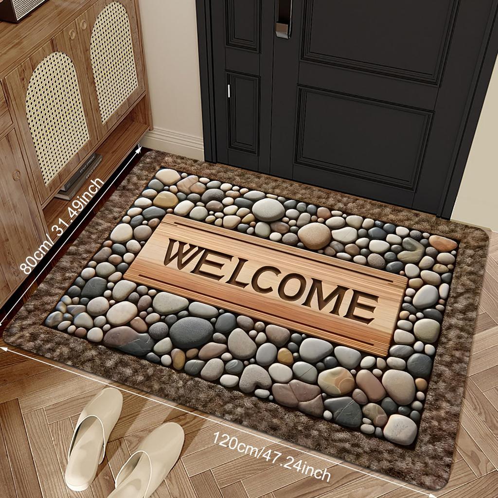 1 шт. анти-усталостные кухонные коврики, простой каменный принт, водонепроницаемый нескользящий толстый мягкий кухонный коврик, прочный, удобный стоячий коврик для кухни