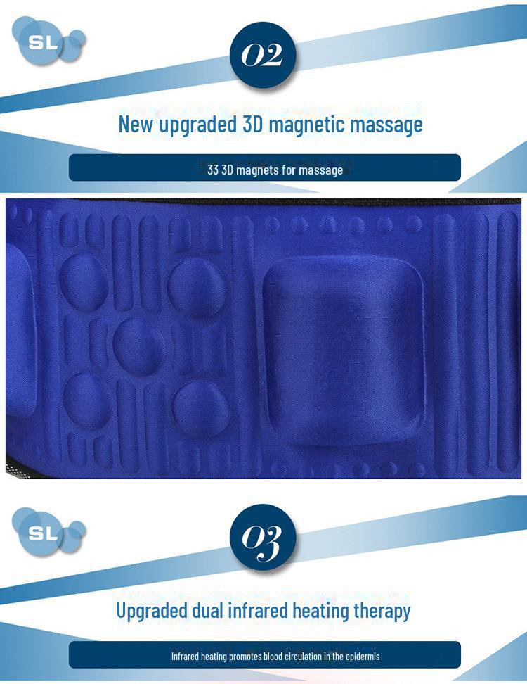 Double Slim X5 Интеллектуальный вибрационный нагревательный пояс для массажа живота