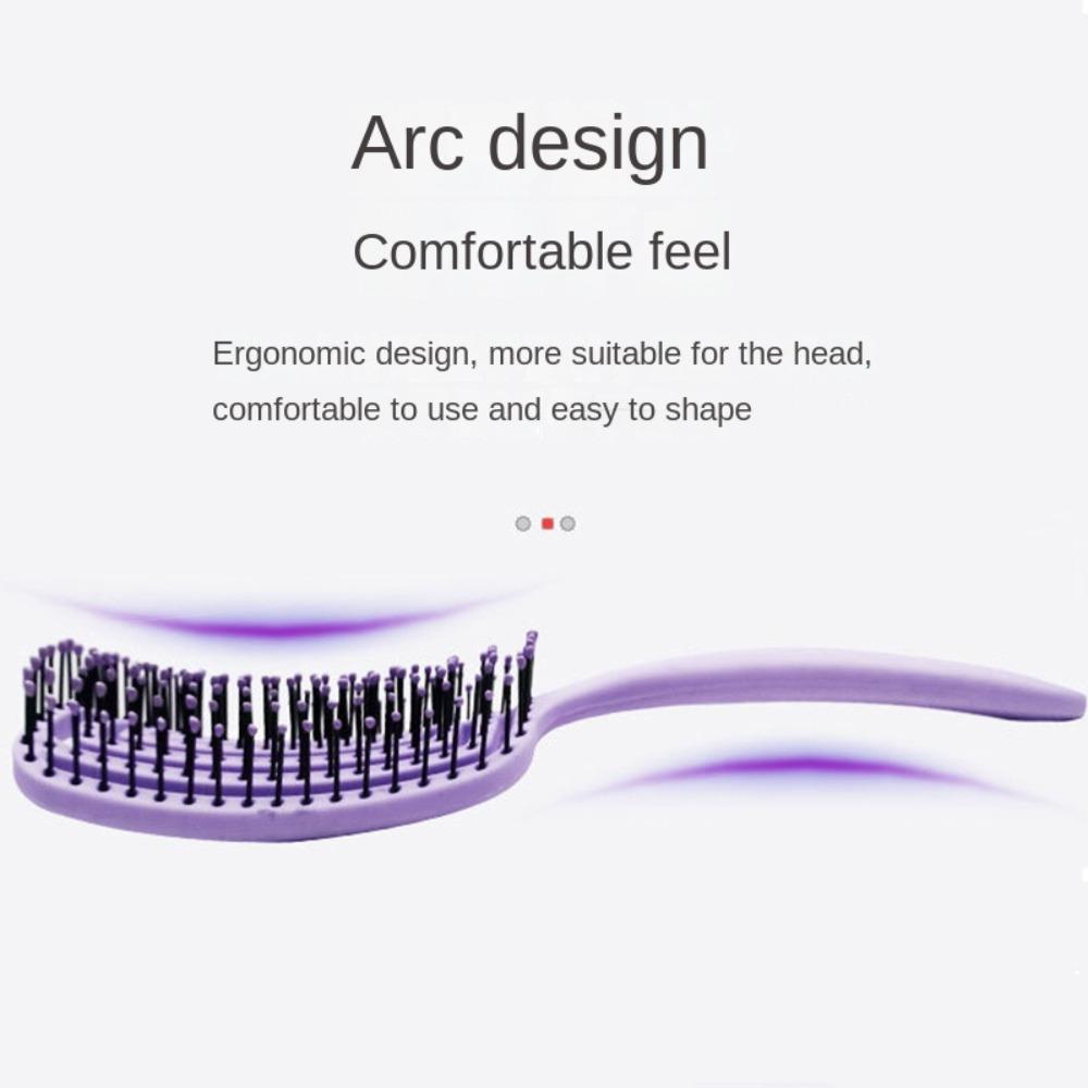 Пластиковая расческа с анти-клитом, розовая/зеленая/фиолетовая/черная расческа для волос, массажная расческа для кожи головы, женская