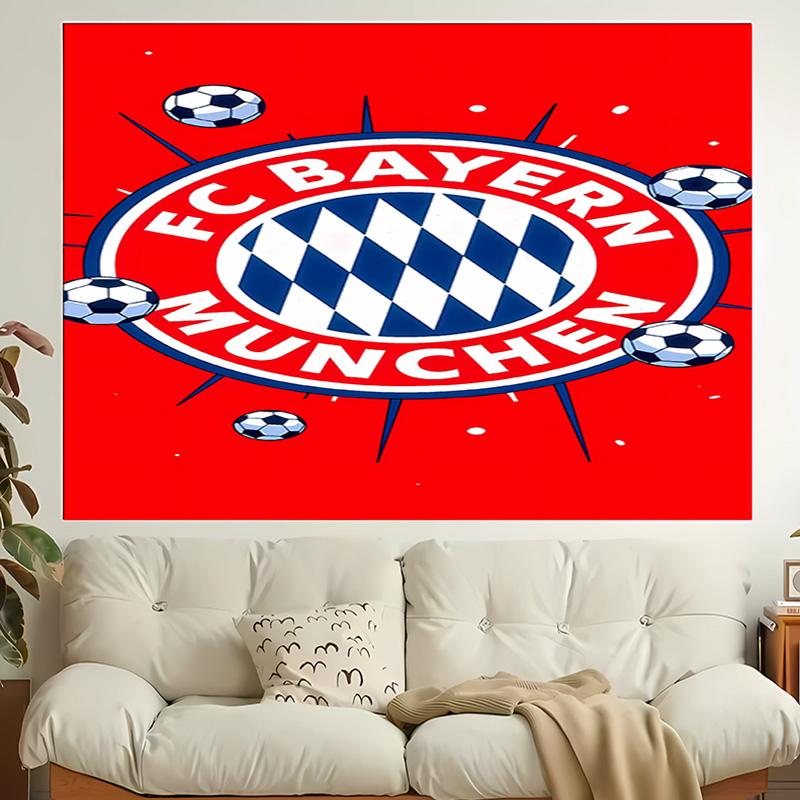 1pc FC Bayern Munich logo Tapestry, Living Room, Bedroom, Office, Party Decor, Ideal Festive Gift