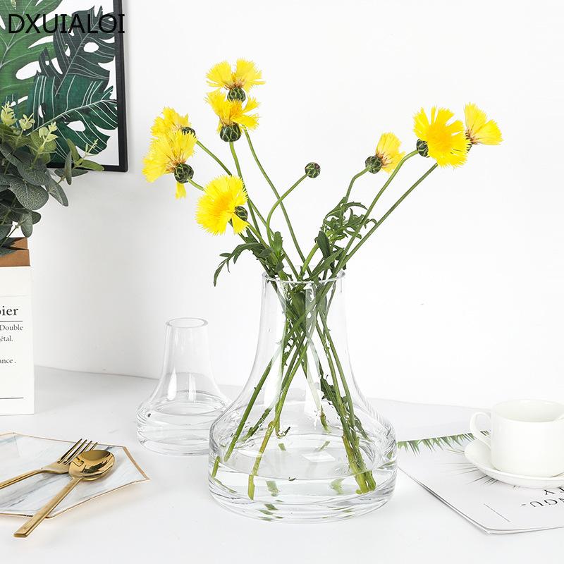 Большая стеклянная ваза в форме башни в скандинавском стиле для гостиной, цветочная композиция, украшения, украшения для дома