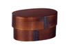 Sakai Sangyo In Kiso Hinoki Oval Menpa 2 Tiers Wooden Bento Box Menpa Oval Type Menpa Urushi Painted Lacquer with Dividers 2 Tiers Wooden Lunch