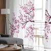 Розовые прозрачные шторы с цветком вишни, оконные шторы для гостиной, спальни, жалюзи, детская комната, домашний декор