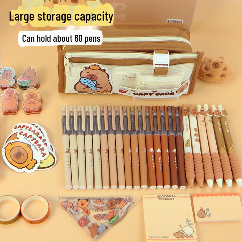 Многослойный пенал Capibara — большой емкости и защита от грязи для студентов