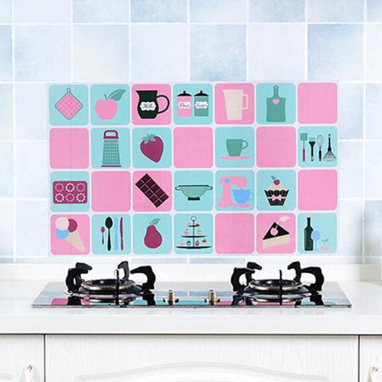 Высокотемпературный и маслостойкий кухонный мультяшный стикер на стену водонепроницаемый