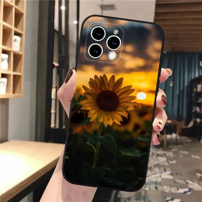 Чехол для телефона Sunflower Butterfly для iPhone 15 14 Pro Max 13 12 11 Pro Max XSMax XR 12 13 mini 14 Plus Shell