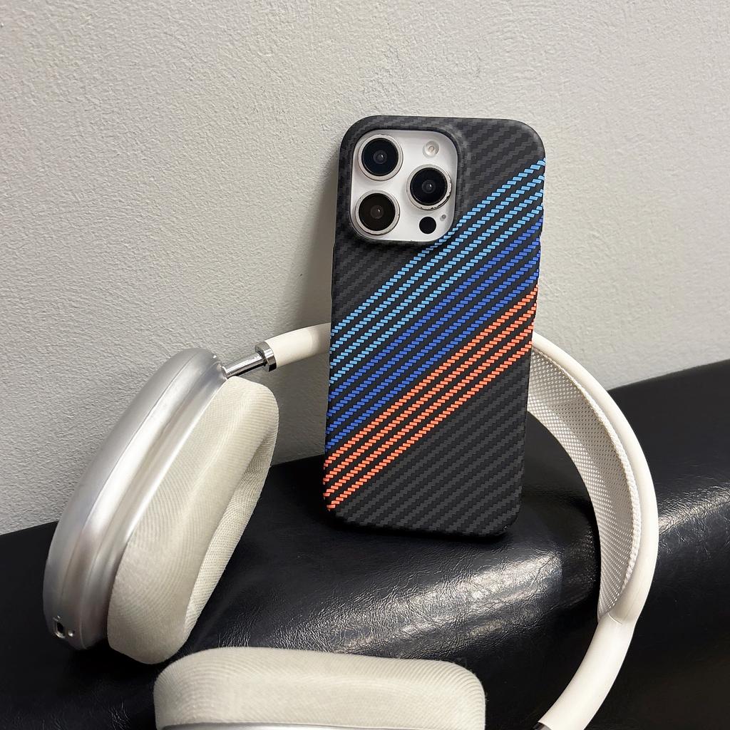 Пластиковый матовый бампер с текстурой углеродного волокна для iPhone 17 Air 16 15 14 13 12 Plus Pro Max, тонкая ударопрочная жесткая задняя крышка