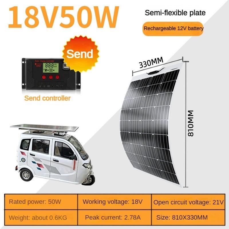 Новая гибкая солнечная панель 18 В бытовой фотоэлектрический модуль монокристаллическая солнечная панель система генерации электроэнергии