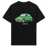 Summer Classic Car Top Retro Car Pattern T-shirt Men's and Women's Creative Picture Collar Printing Pure Cotton Short Sleeves
