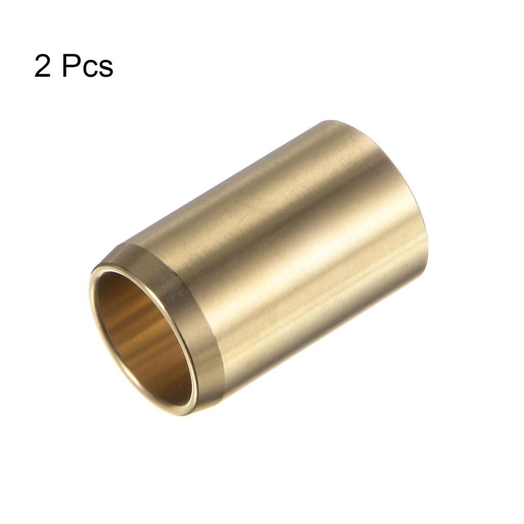 HARFINGTON 2pcs Sleeve Bearings 1/2" Bore 5/8" OD 1" Length Wrapped Oilless Bushings Brass Alloy for Transmission Conveyor Systems