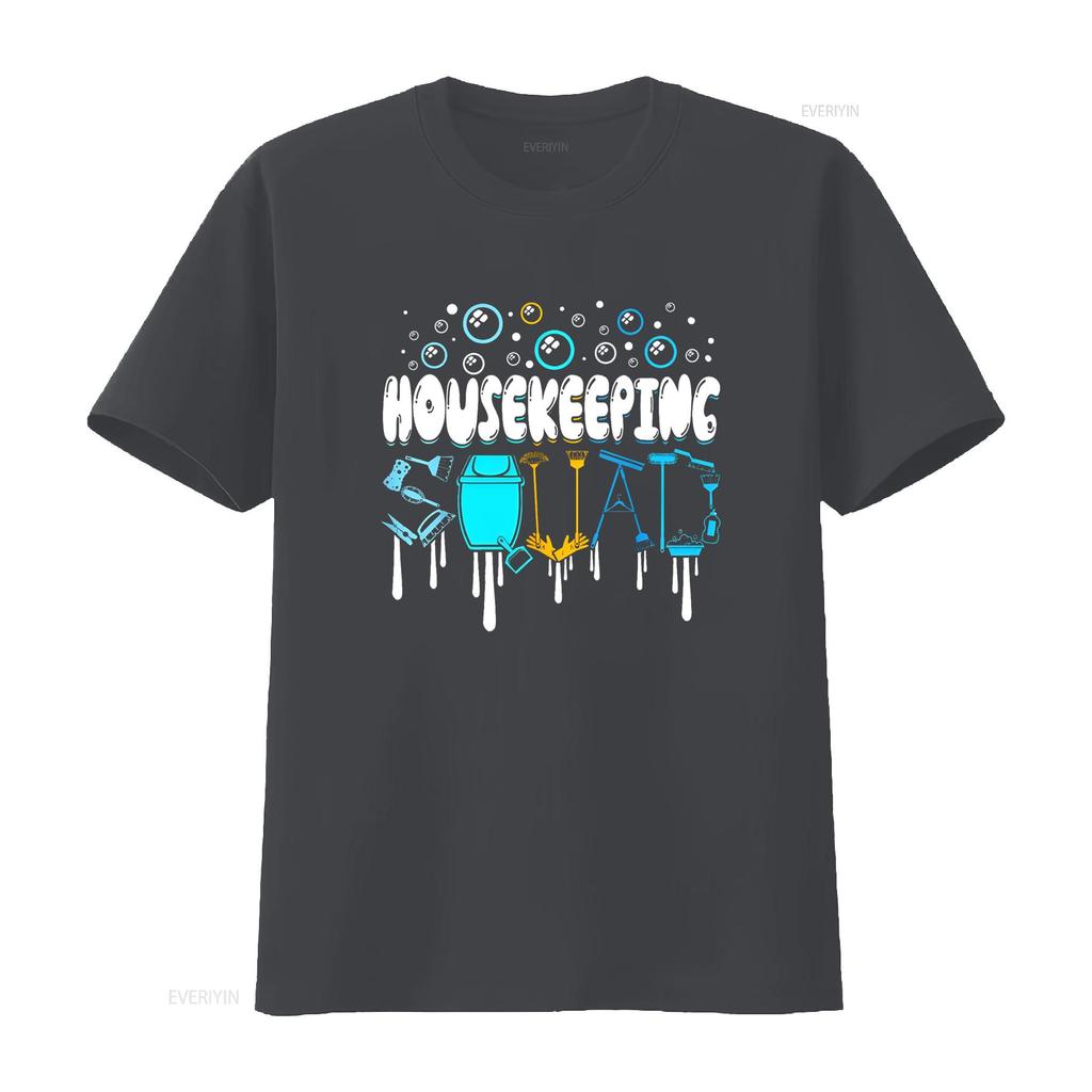 Housekeeping Squad Cleaner Cleaning Housekeeper T Shirt vintage Washed Stretched Stylish Unisex homme Soft designer clothes