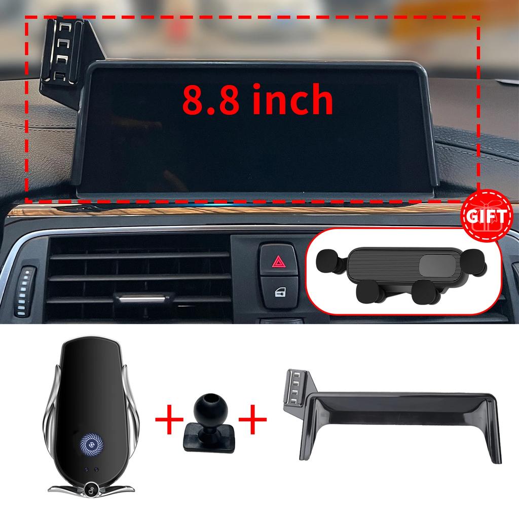 Support de téléphone personnalisé pour BMW série 3 2012 2013 2014-2019 (8,8 pouces), Base d'écran de tableau de bord, sans perceuse pour