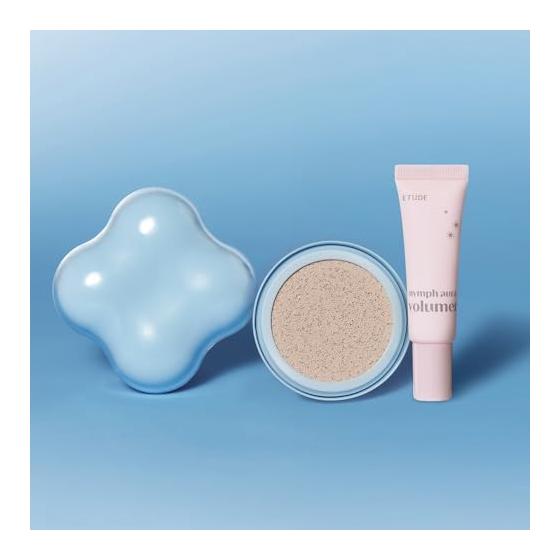 ETUDE [Etude Official] Cloud Filter Cushion & Nymph Set SPF42 PA+++ Тональный крем-кушон с сменным блоком для контроля цвета и придания объема Nymph Aura Volumer