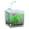 Small Aquarium Fish Tank With Led Light Built-in USB Water Pump Dual Pollution Discharge Hidden Filtering Small Aquarium