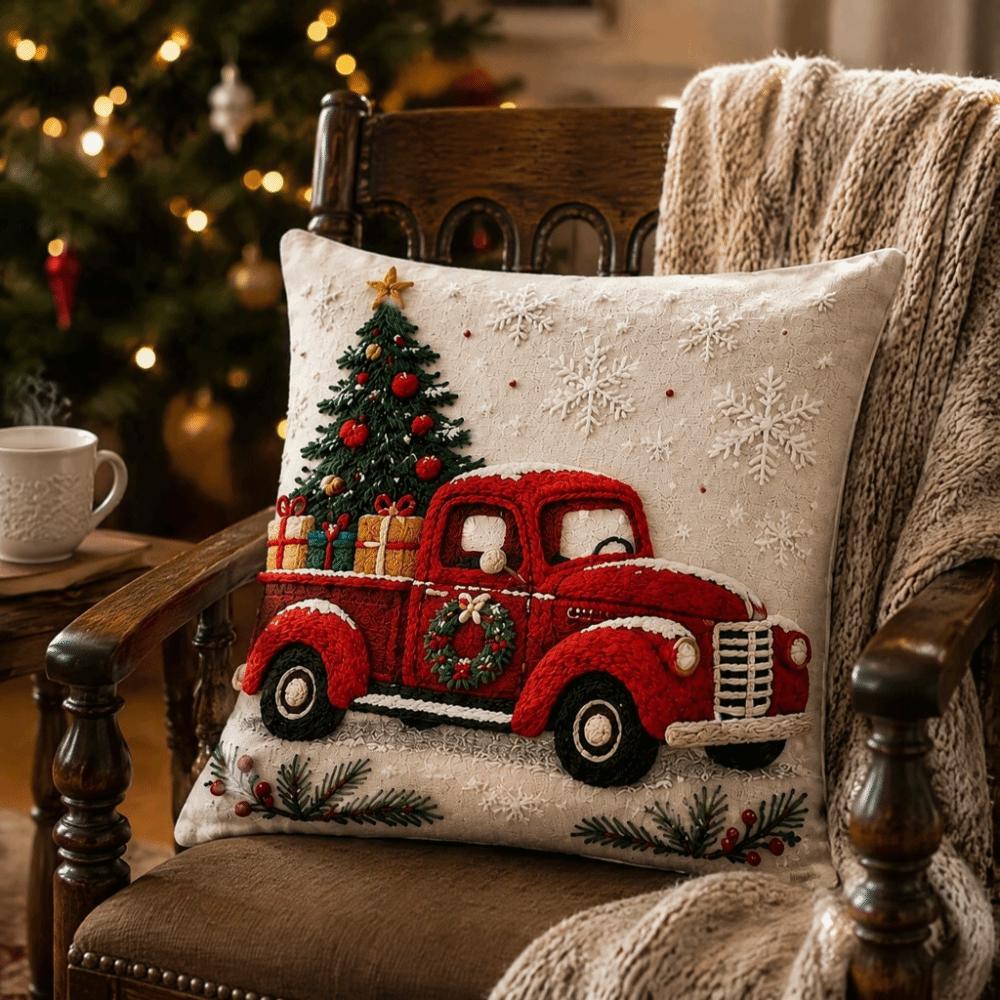 Soft 3D Illusion Christmas Pillow Covers Skin-friendly Cushion Cover Xmas Pillowcase Bedroom