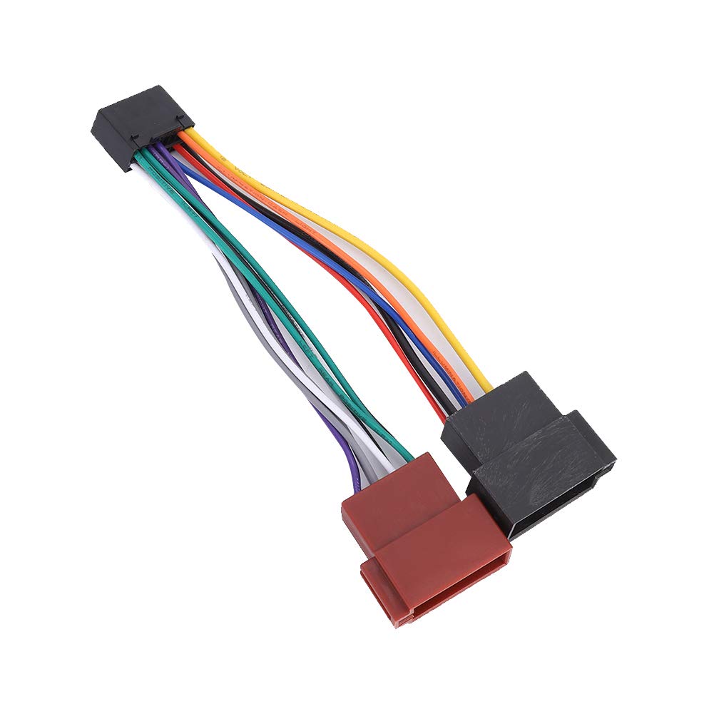 Stereo Harness Auxiliary Cable ISO Converter Connector Harness Wire ABS Material Plug and Play