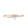 Fashion Light Luxury Niche Women'S Fine Ring Copper Inlaid Zircon Personalized Simple Heart-Shaped Versatile Ring